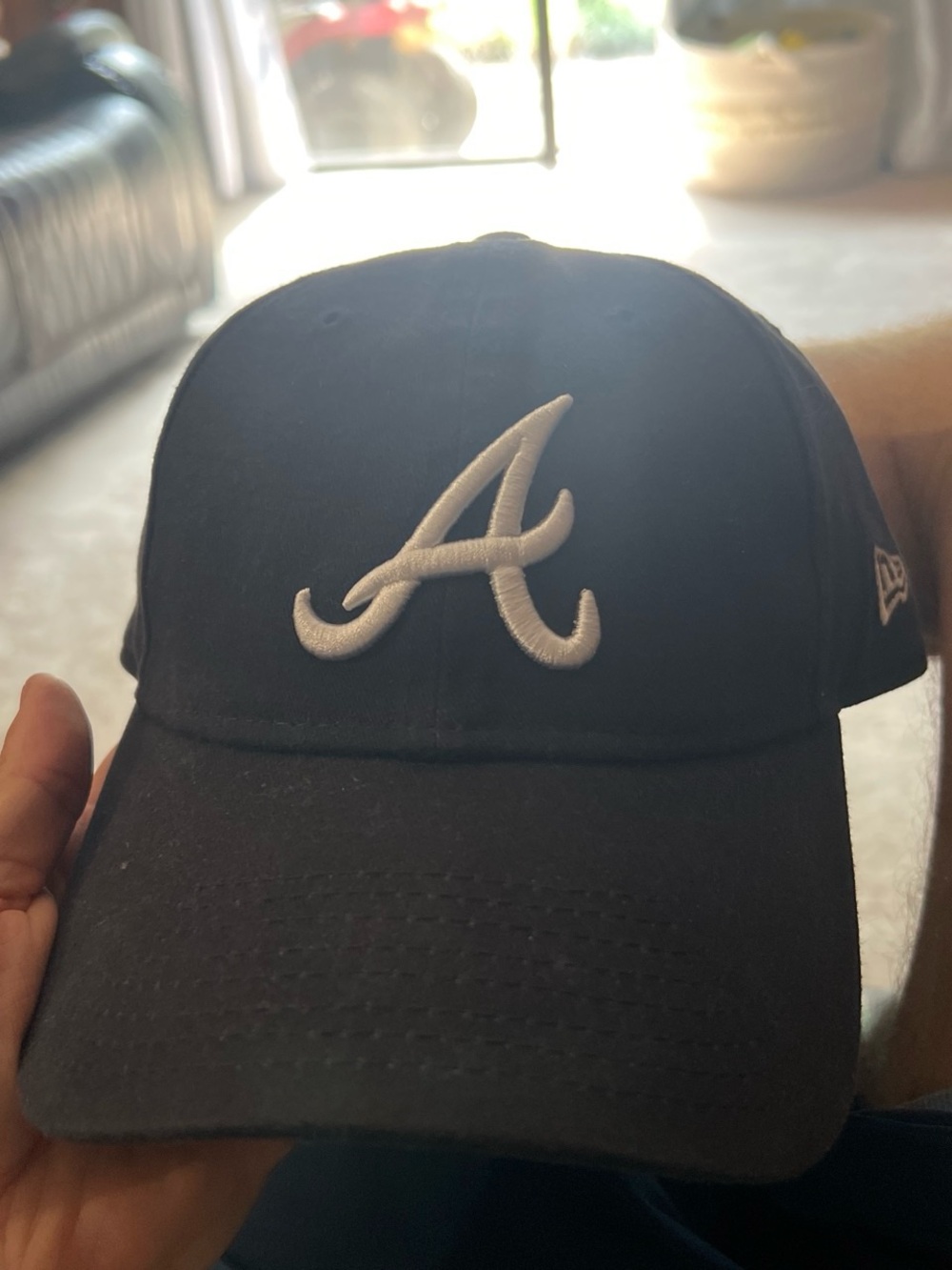 New Era Atlanta Braves Navy Blue Hat with White A Logo